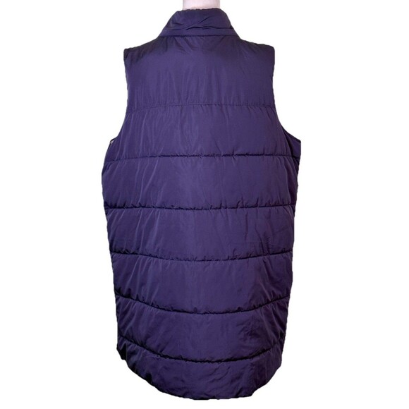 Women's Navy Longline Quilted Puffer Vest Outerwear Casual Missing Hood Size XL - Picture 3 of 10